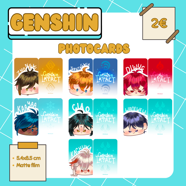 Genshin Impact Photocards