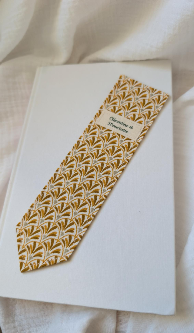 Marque-page rectangulaire en tissu - Collection "Soleil d'automne"