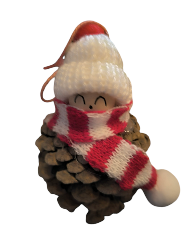 Bonhomme en pin à suspendre