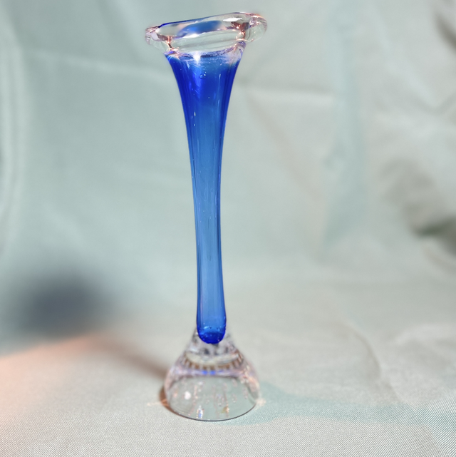 Schwedische Designer Vase Lippenvase Blau