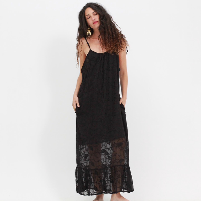 Vestido Georgette negro