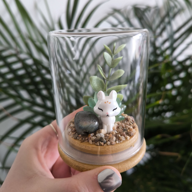 Ami protecteur - Kitsune vert (labradorite)