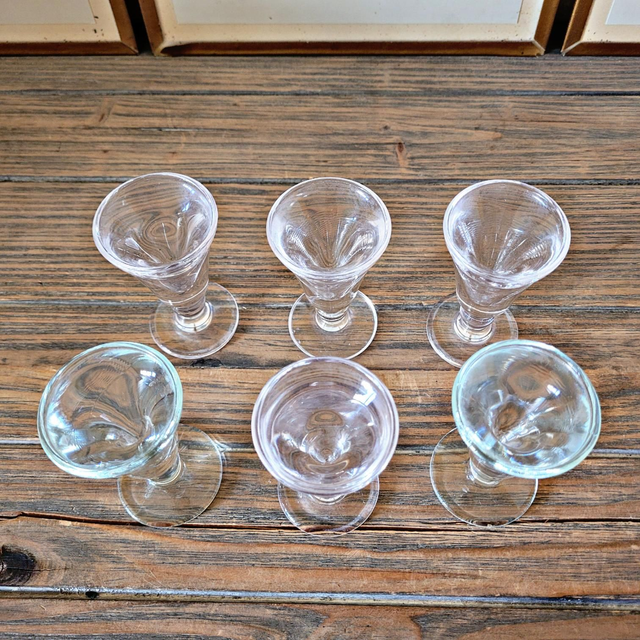 Verres bistrot vintage "voleurs" "trompeurs" (6, petit format)