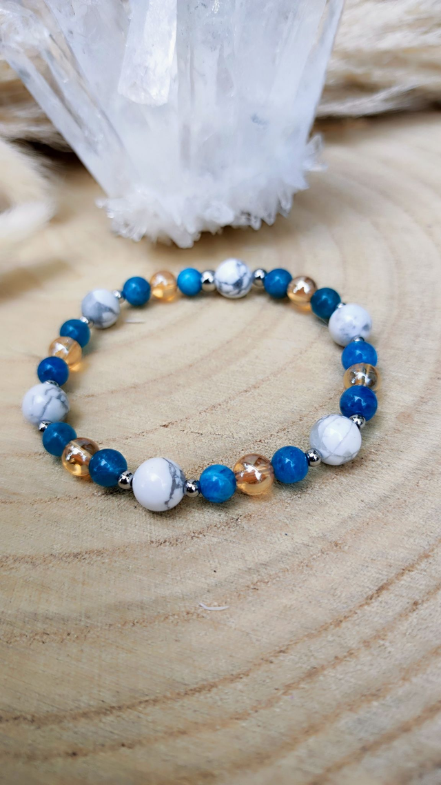 Bracelet Apatite et Howlite