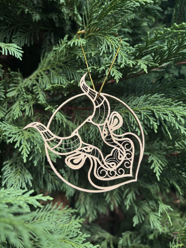 Boule de Noel Taureau Or