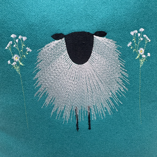 16” Yorkshire lambswool Sheep cushion 
