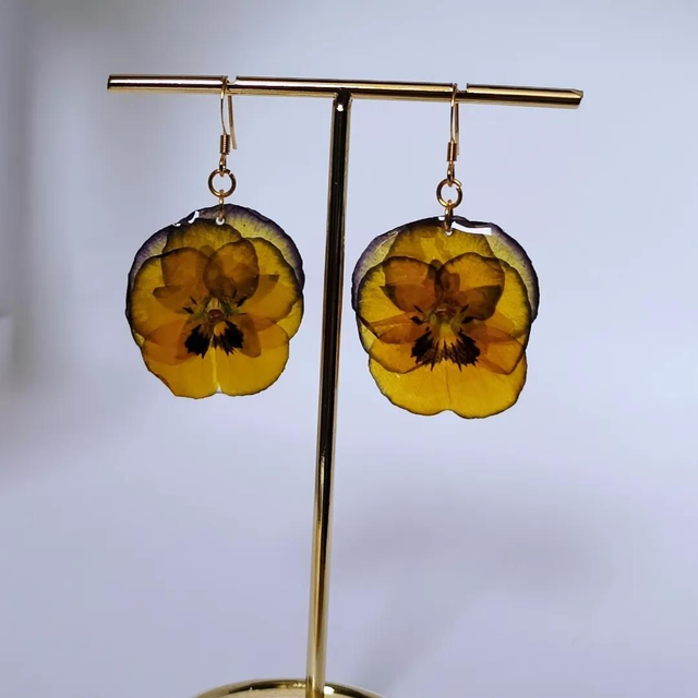 Boucles d&#039;oreilles Pensée