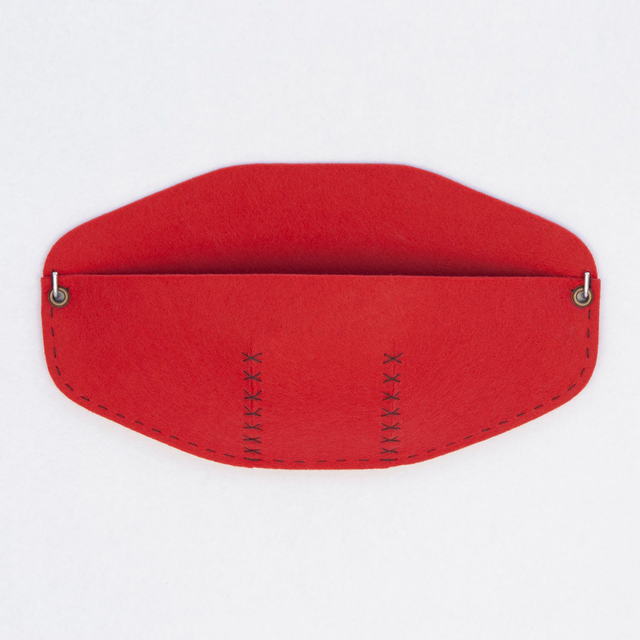 Vide-poche mural rouge Hyphen