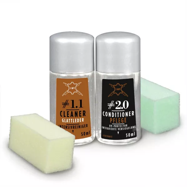 Ledermax LMX Reinigungs- und Pflege-Set Leder, Kunstleder 50ml