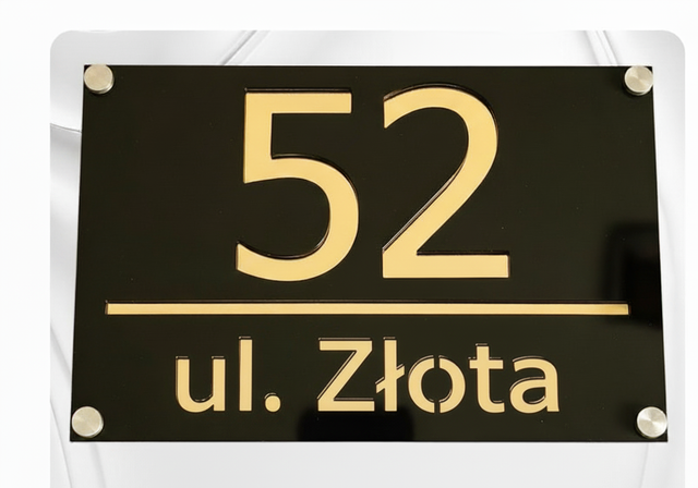 Tabliczka Adresowa Premium Czarny Mat 30/20cm