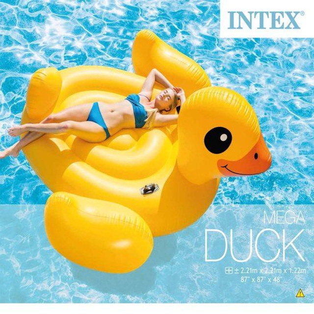 Luchtbed Mega Yellow Duck Island