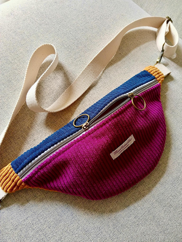 Sac banane velours multicolores 