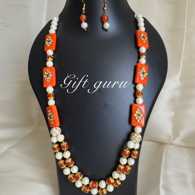 Trendy Jaipuri Maala with Ear rings 