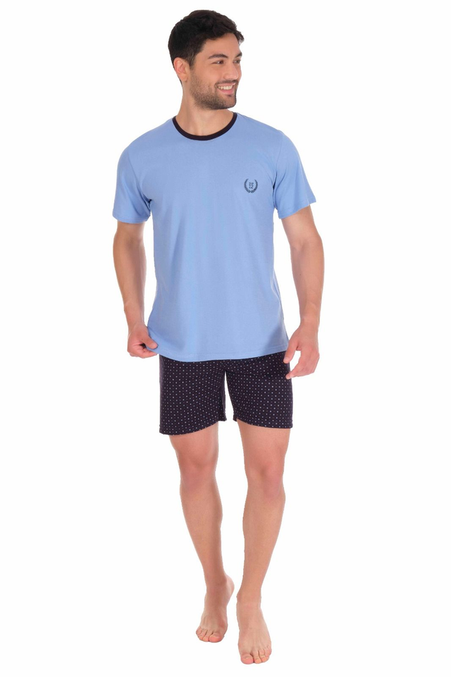 pigiama uomo cotone m/m cielo blu