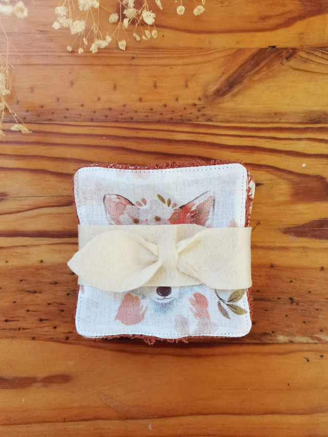 Lots de 8 cotons lavable Moka Terracotta