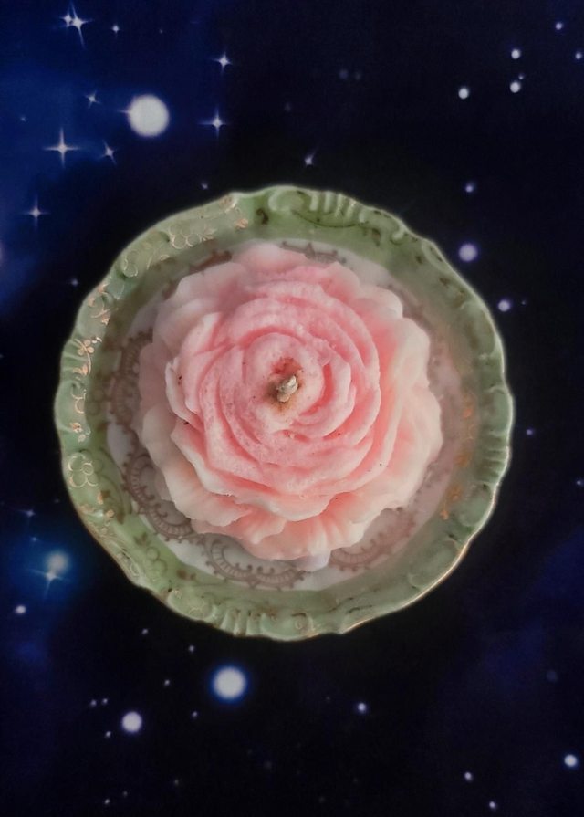 Bougie Rose - Artisanale 
