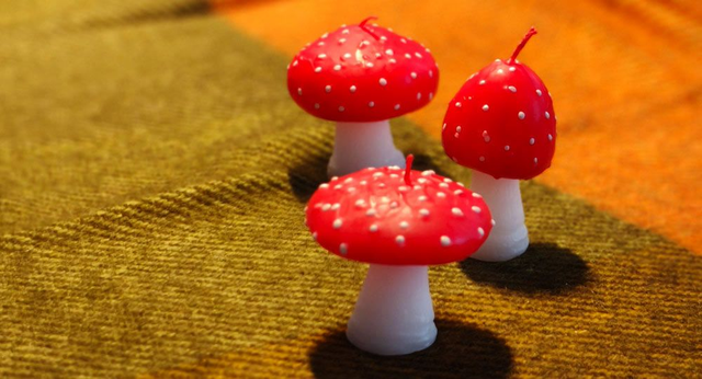 Fliegenpilz Kerzen (Set à 3 Stk.)