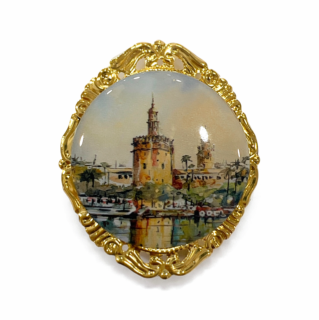 Broche modelo Torre del oro 