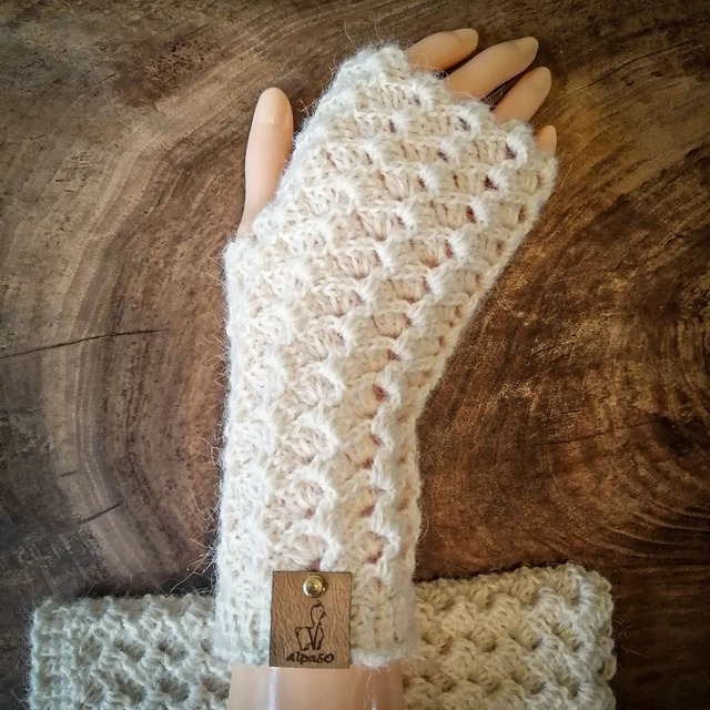 Mitaines écru - collection élégance