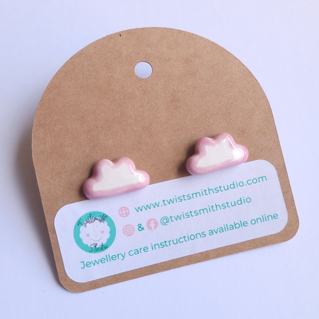Fluffy Clouds Stud Earring - 4 Colours available