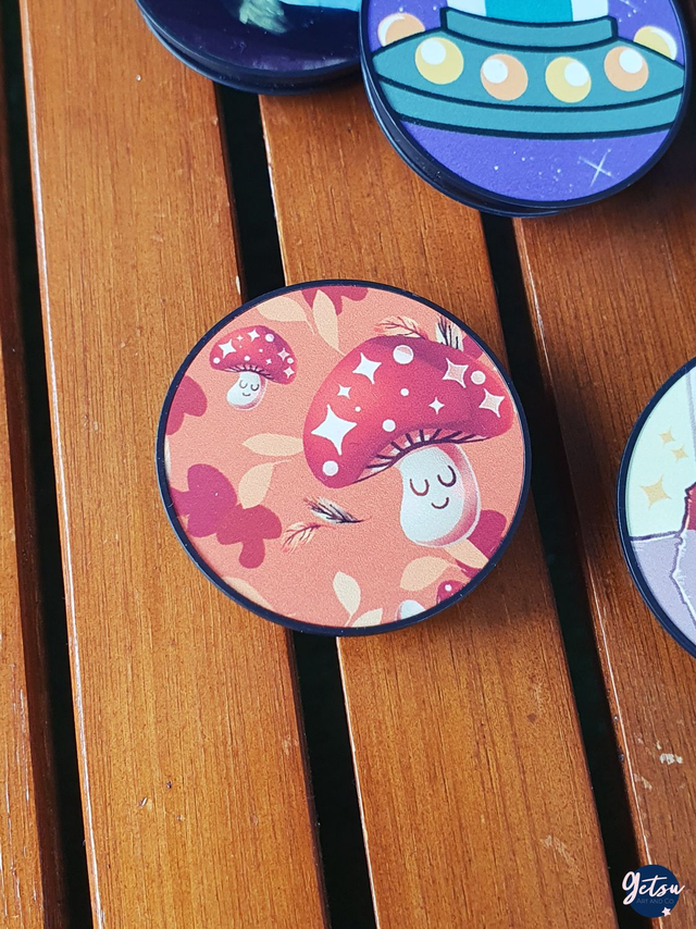 Poignée de téléphone champignons