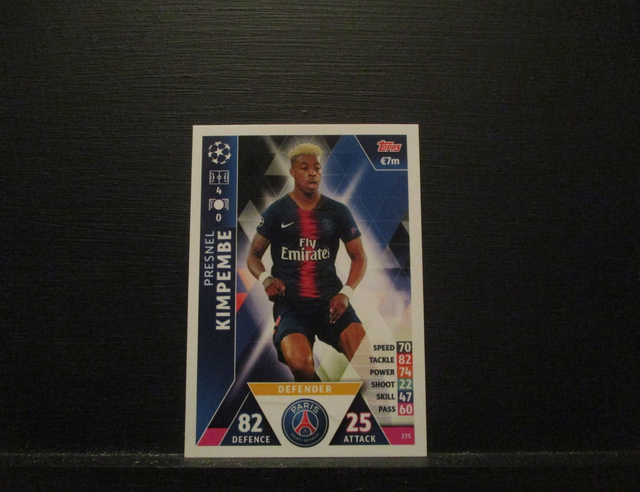 Presnel Kimpembe - UEFA Champions League Match Attax 2018/19 Original Trading Card #275