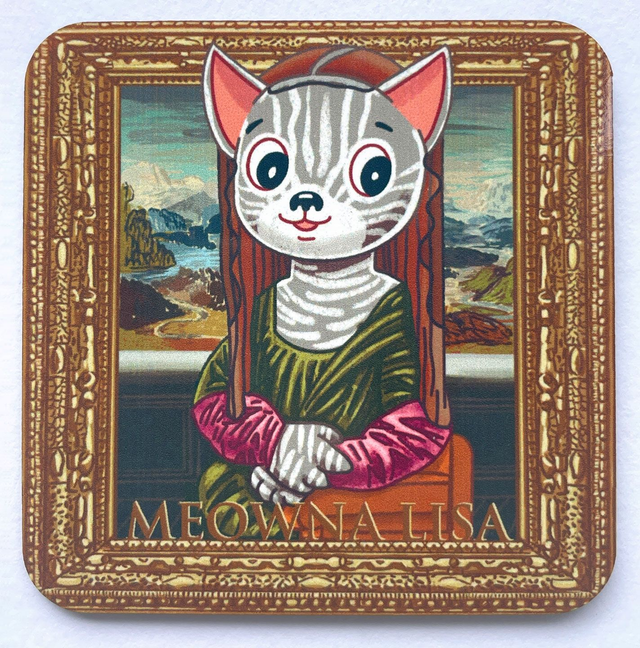 Untersetzer / Coaster "Meowna Lisa"