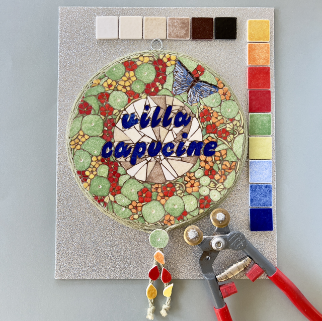 Mosaïque murale « villa capucine »