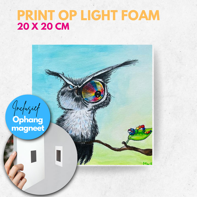 Uil en rups | Light foam met magneet