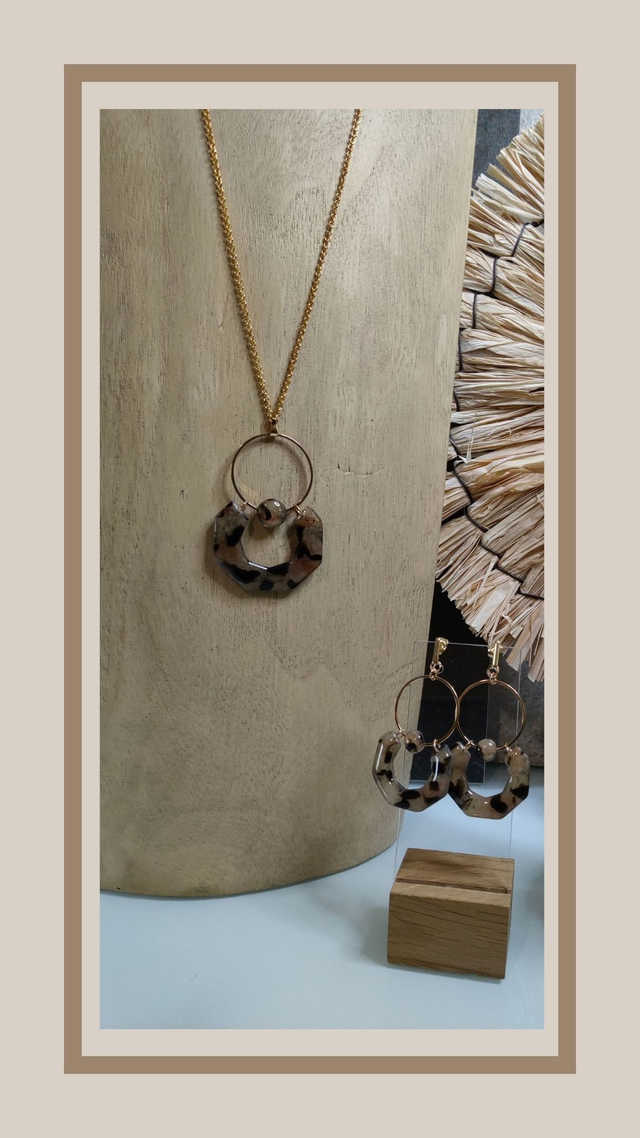 Parure léopard ennéagone 