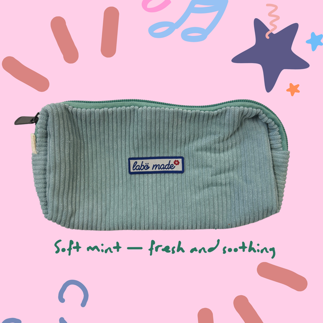 Corduroy Pouch - Soft Mint