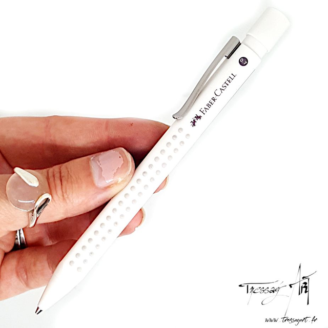 FABER CASTELL - PORTE MINE 0,7MM B BLANC - FB047001