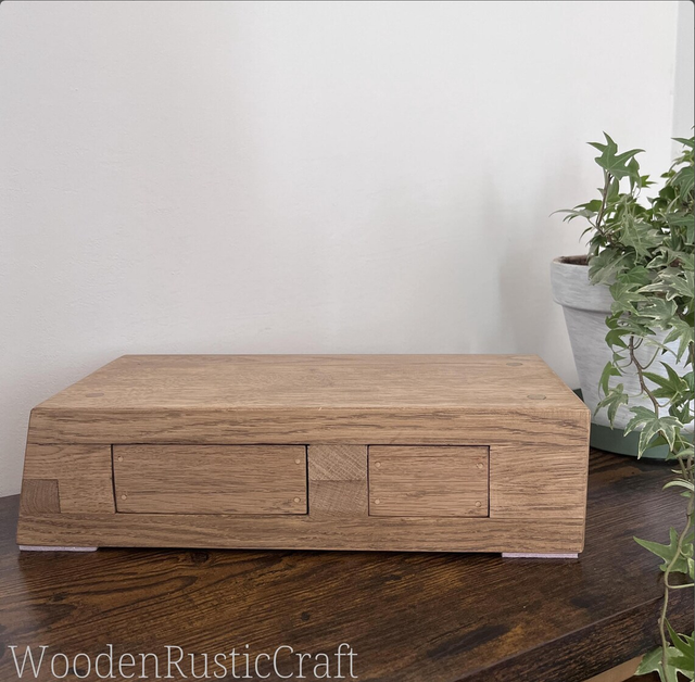 Handmade Oak 2-Drawer Keepsake Chest