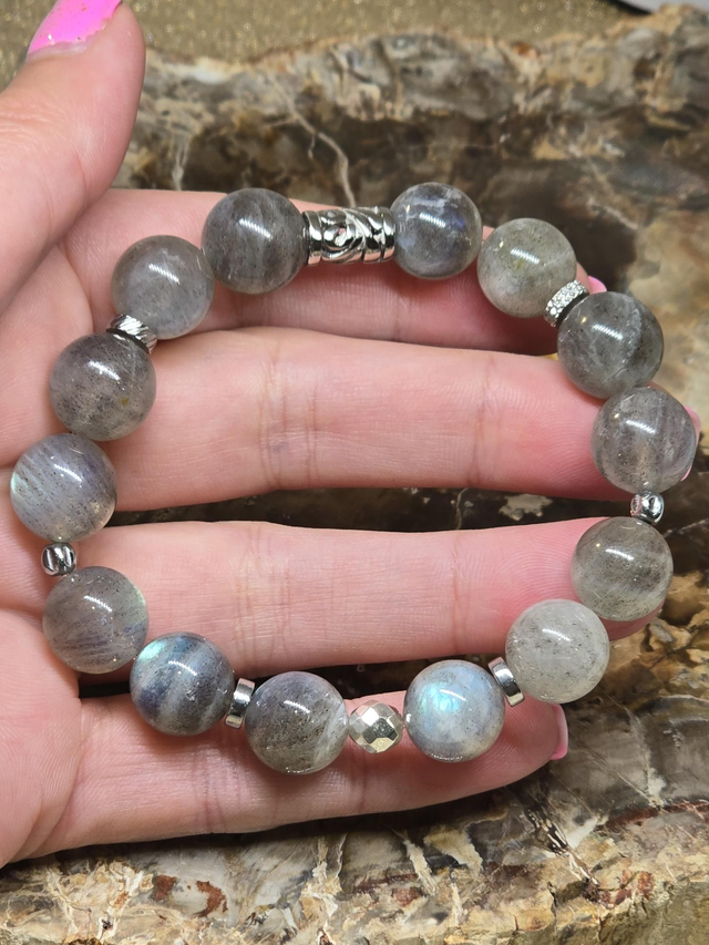 Bracelet Labradorite XL en 1,2 cm
