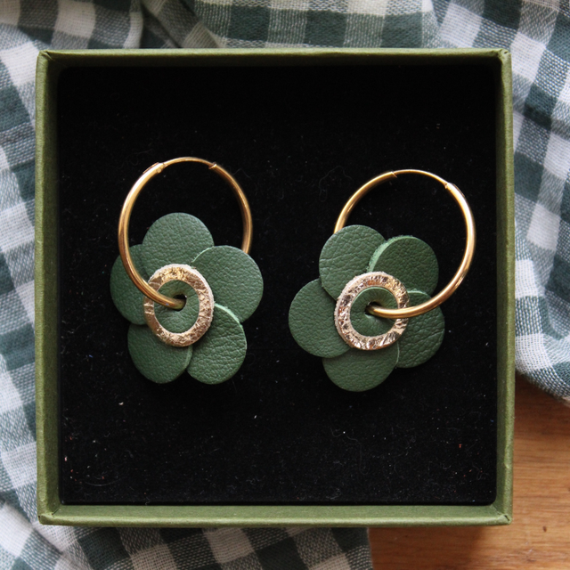 Boucles d’oreilles inspiration coquelicot