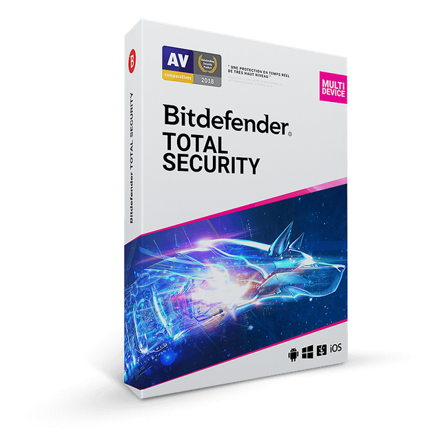 Logiciel sécurité Bitdefender - Total Security Multi-Device - 2 Ans / 10 App.
