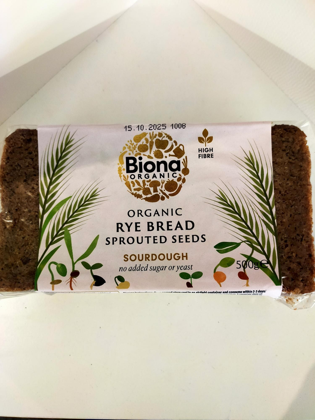 Biona Organic Vitality Rye Bread with Sprouted Seeds 500g 64213