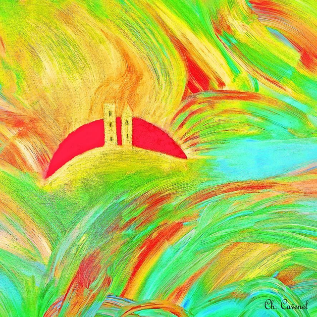 Foulard "Soleil" 90 x 90 cm