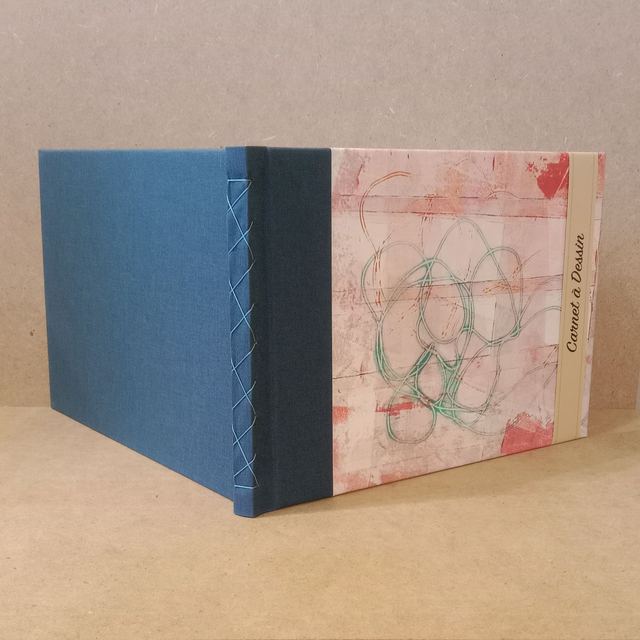 Carnet à dessin Rose/Entrelacs