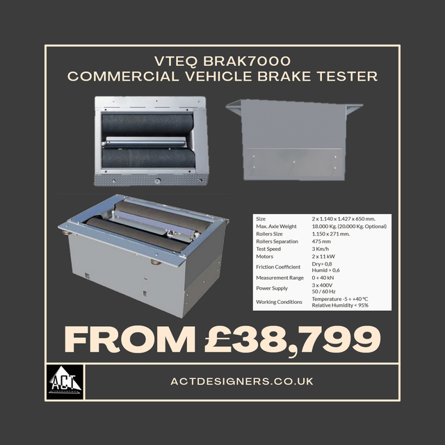 VTEQ BRAK7000 Commercial Roller Brake Tester ATF
