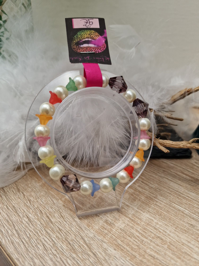 Bracelet Fleurs Multicolore Perles