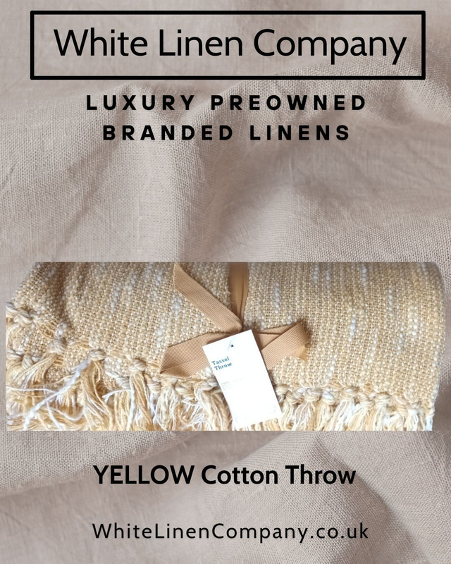 Yellow Tassle Blanket Throw