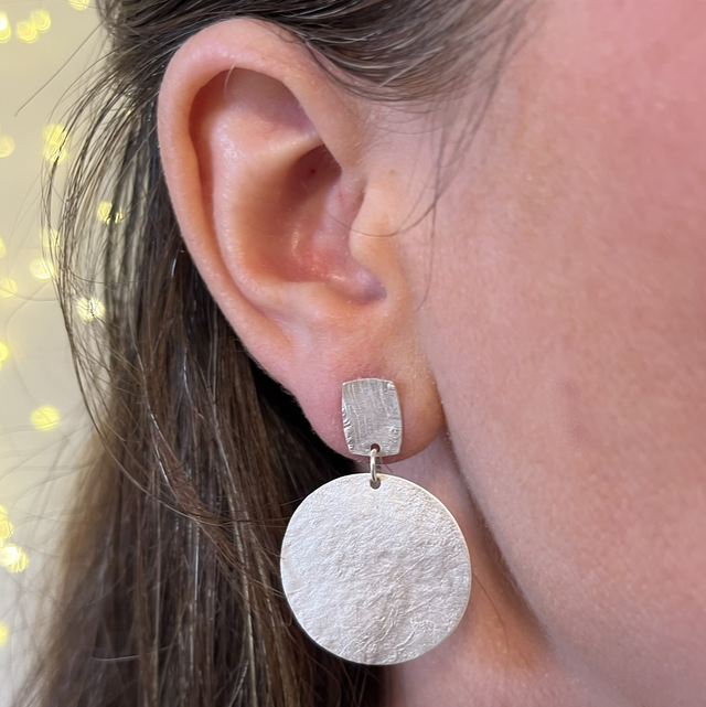 Boucles d'oreilles argentées