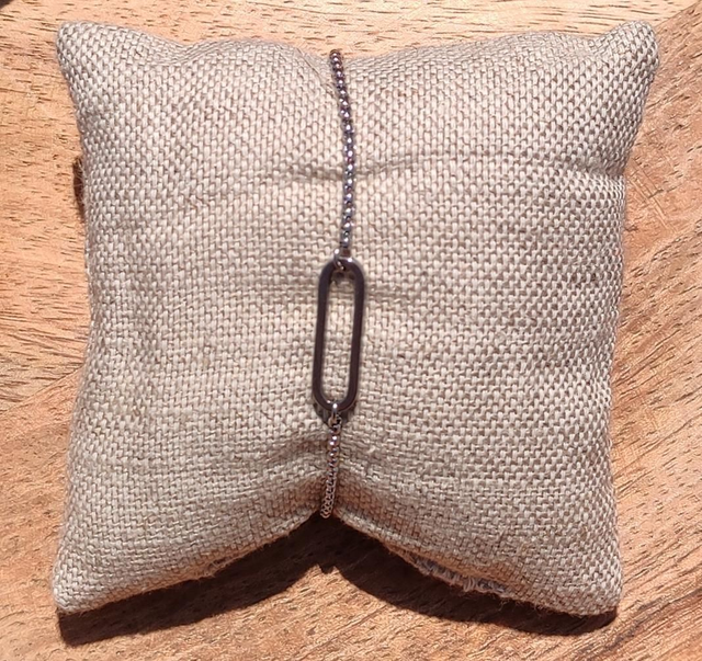 Bracelet Ajustable Oval Argenté 