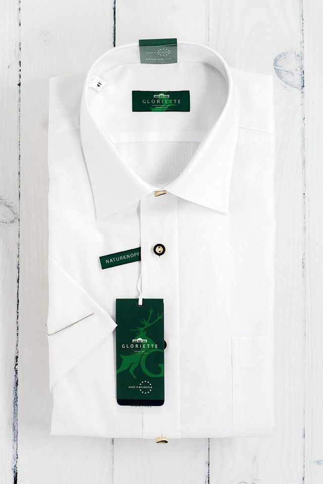 Trachtenhemd weiß, kurzarm