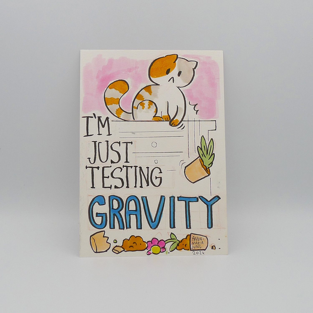 Original Art - Gravity Tester - 14x20,5cm - only one available    