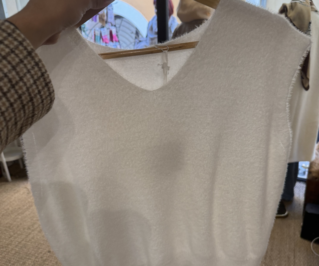 Pull angora Sans manche 