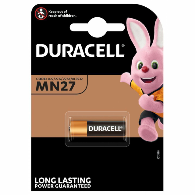 Blister de 1 pila alcalina  DURACELL  12V  mod.  MN27 / A27