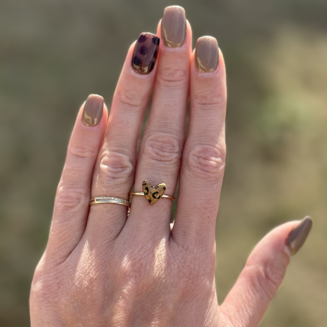 Bague cœur Léopard 