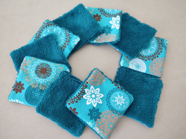 Lot de 10 lingettes lavables 